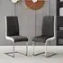 Symphony Dining Chairs in Pair - Black, Faux Leather