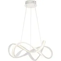 Synergy Large Ceiling Pendant Light - Sand White, Metal