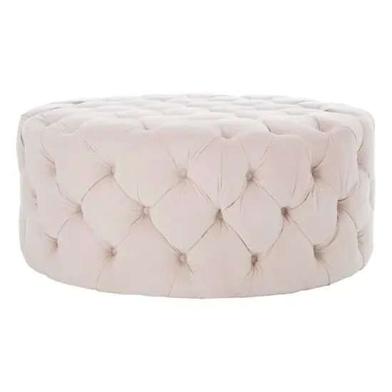 Syria Round Footstool - Pink