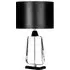 Tabhao Large Table Lamp with Chrome Base - Black, Fabric