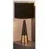 Table Lamp with Antique Copper Base - Black