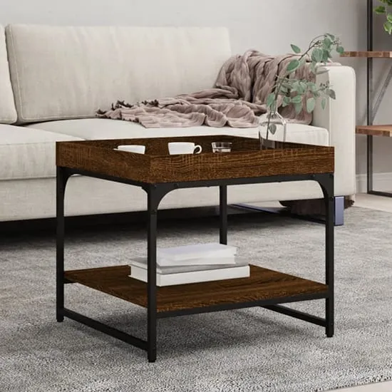 Tacey Square Coffee Table - Brown, Oak