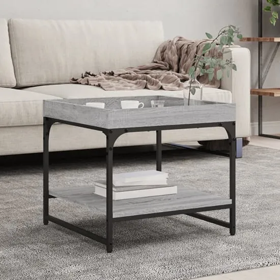 Tacey Square Coffee Table - Grey, Oak