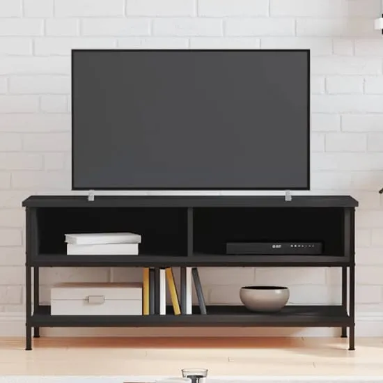 Tacey TV Stand with 2 Open Shelves - Black image