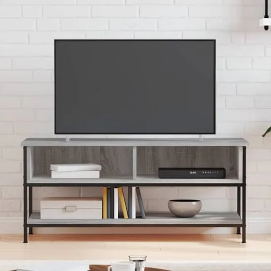 Tacey TV Stand with 2 Open Shelves - Grey Sonoma Oak