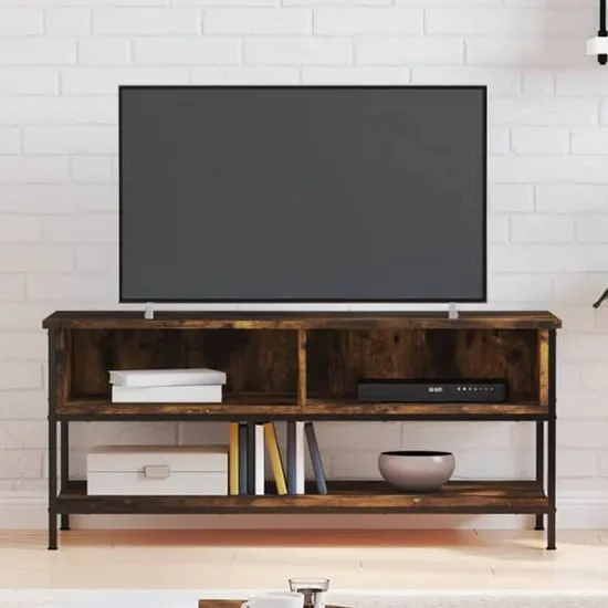 Tacey TV Stand with 2 Open Shelves - Smoked Oak