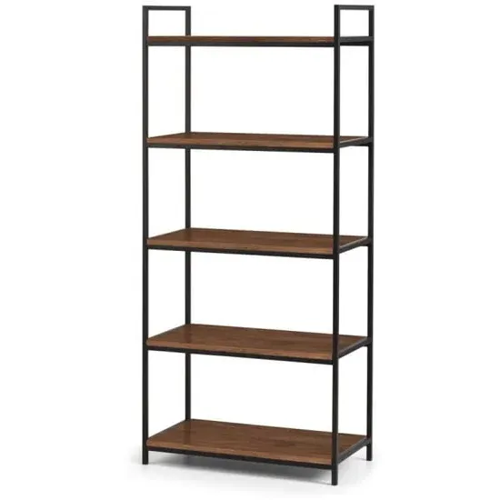 Tacita Tall Bookcase with 5 Shelves - Walnut
