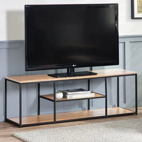 Tacita TV Stand with Shelves - Sonoma Oak