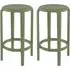 Tacoma Bar Stools Pair - Olive Green, Polypropylene
