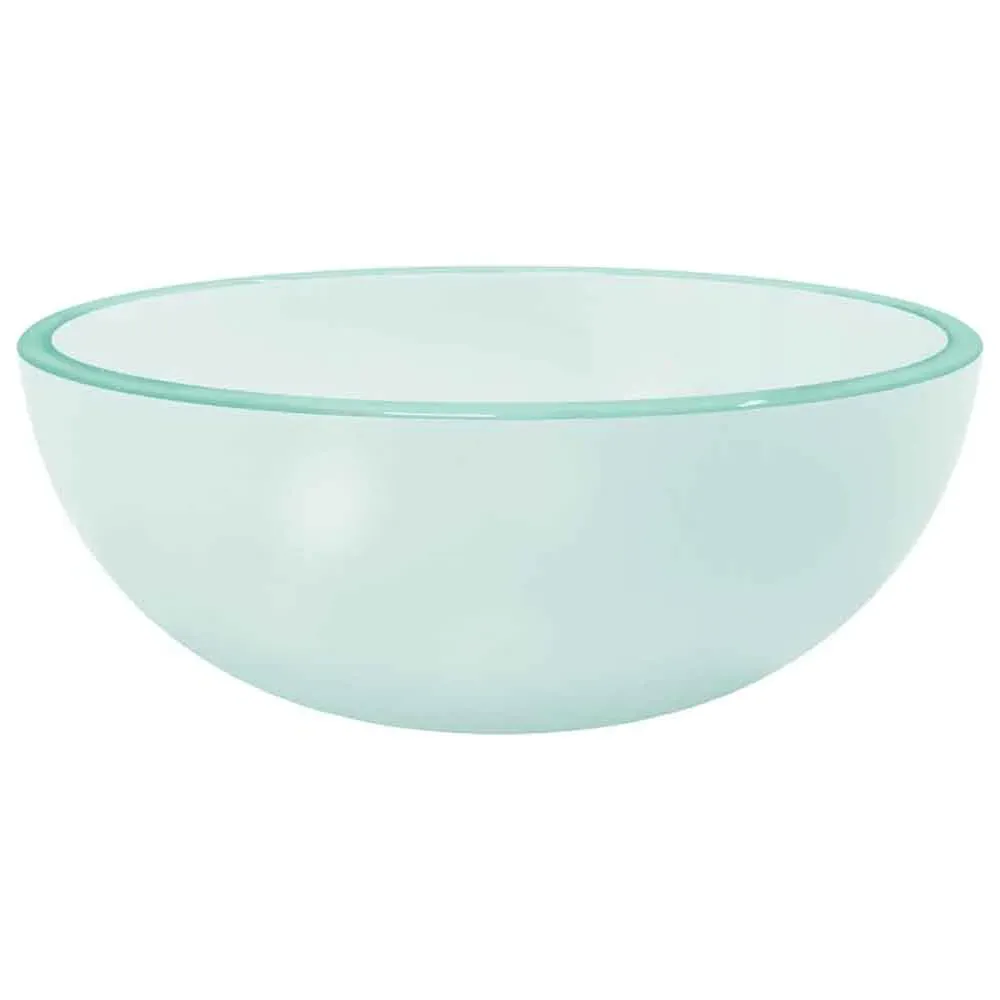 Tacoma Round Countertop Basin Without Waste - Frosted Glass product