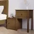 Tadria Bedside Cabinet with 1 Door 1 Drawer - Brown, Pinewood