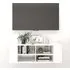 Taisa Wall Hung TV Stand with Shelves - White, Engineered Wood