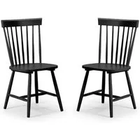 Takiko Dining Chair (Pair) - Black, Lacquered Hardwood alternate view
