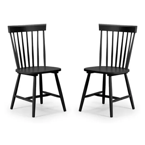 Takiko Dining Chair (Pair) - Black, Lacquered Hardwood product