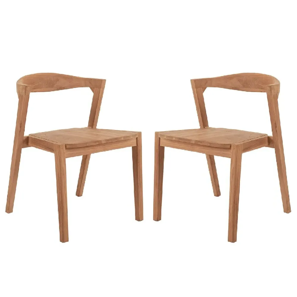 Talihina Stacking Dining Chairs - Teak image