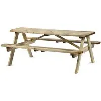 Tallis Large Picnic Bench - Green, Wood