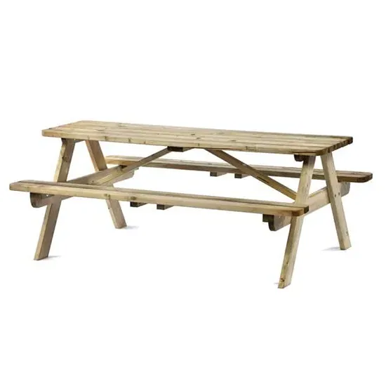Tallis Large Picnic Bench - Green, Wood