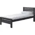 Talox Single Bed Frame - Dark Grey, Wood