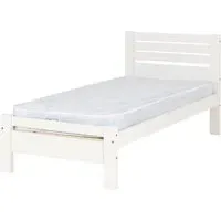 Talox Single Bed Frame - White, Wood
