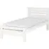 Talox Single Bed Frame - White, Wood