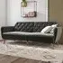 Taluka Sofa Bed with Reclining Back - Grey, Velvet
