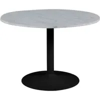 Tama Round Dining Table - White, Marble