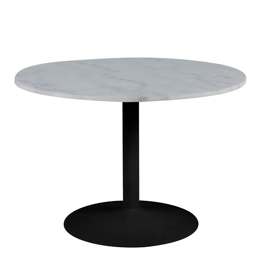Tama Round Dining Table - White, Marble image
