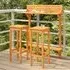 Tamia Wooden Balcony Bar Set with 2 Stools - Natural, Acacia