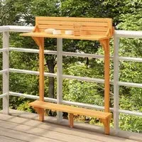 Tamia Wooden Balcony Bar Table - Natural, Acacia