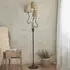 Tampa 3 Light Fabric Floor Lamp - Black, Metal