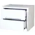 Tamsin Bedside Cabinet with 2 Drawers - White, High Gloss