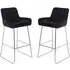 Tamzo Bar Chair with Low Arms - Black, Velvet