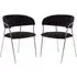 Tamzo Dining Chairs Set of 2 - Black, Velvet