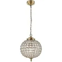 Tanaro Ceiling Pendant Light - Antique Brass, Glass