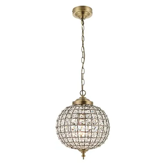 Tanaro Ceiling Pendant Light - Antique Brass, Glass