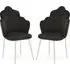 Tania Dining Chairs - Black, Velvet
