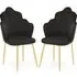 Tania Dining Chairs - Black, Velvet