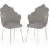 Tania Dining Chairs - Grey, Velvet