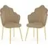 Tania Dining Chairs - Mink, Velvet