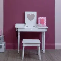 Avenza Kids Dressing Table Set with Mirror - White, MDF alternate view