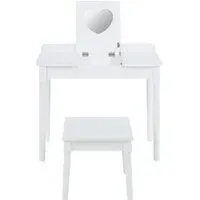 Tapecue Dressing Table and Chair Set - White