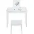 Tapecue Dressing Table and Chair Set - White