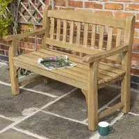 Taplow 2-Seater Garden Bench - Natural