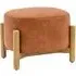 Taranto Foot Stool - Vintage Brown, Faux Leather