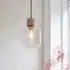 Tarrytown Clear Glass Pendant Light - Natural Travertine