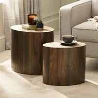Tarrytown Oval Nest of 2 Tables - Walnut, Wood alternate view