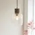 Tarrytown Ribbed Glass Pendant Light - Brown, Emperador Marble
