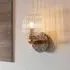 Tarrytown Ribbed Glass Wall Light - Brown, Marble
