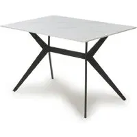 Tarsus Ceramic Dining Table - White