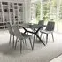 Tarsus Ceramic Dining Table with 4 Vestal Chairs - Grey